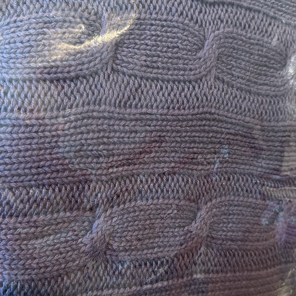 Rizzyhome Cable Knit Cotton Accent Throw (Navy) NIP - Picture 2 of 2